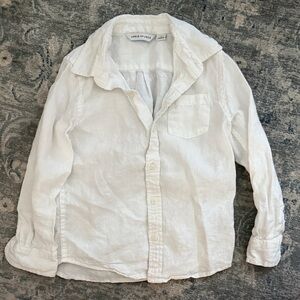 Janie and Jack Crisp White Linen Shirt